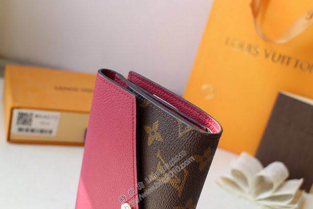 lv錢包 Pallas錢夾 M60140紫紅 lv小牛皮翻蓋女錢包  lvqb1049